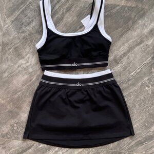 ALO Yoga Black and White Sports Bra